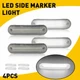 For 90-05 MX-5 Mazda Miata Full LED Set 4X White Turn Signal Side Marker Lights