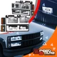 8Pcs LED Headlight Turn Signal Lamps w/ F-Pattern DRL Black for 88-93 Chevy C/K