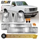 CLEAR LENS Parking Side Marker w/ Turn Signal 4PC (L+R) 92-96 F150 F250 / Bronco