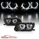 [LED Halo]1999 2000 2001Fit BMW E46 3-Series Halo Projector Black Headlights