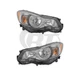 Halogen Headlights Pair Set for 12-16 Subaru Impreza/13-17 XV Crosstrek