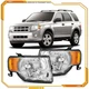 For Ford Escape 2008 - 2012 Headlight Assembly Pair Chrome Housing