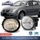 Fog Lights for 2003-2008 Toyota Matrix Pontiac Vibe Clear Bumper Lamp Wiring Kit