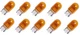10x 7440 AMBER STOCK TAIL LIGHT T20 BRAKE STOP TURN SIGNAL Yellow BULBS 7440NA