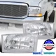 Fits 1999-2004 Ford F250 F350 F450 Super Duty Diamond Headlights Pair Lamps