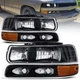 Pair Headlight Assembly For 1999-2002 Chevy Silverado 2000-06 Suburban 1500 2500