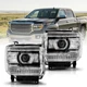 2Pcs Headlights For 2014-2015 GMC Sierra 1500 2015-2019 2500HD 3500HD Left+Right