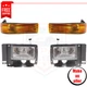 Headlight & Turn Signal Lights Kit 4 pc left & right for 1989-1992 Ford Ranger