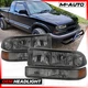Chrome Housing Smoked Headlight Amber Corner Lamp for 1998-2004 Chevy S10/Blazer