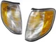 For 1995-1999 S320 Parking Light Front Amber & Clear Plastic SET PAIR