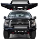 Vijay Fits 2015-2017 Ford F150 New Steel Front Bumper with Lights & Winch Plate