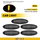 10X Smoke Lens Amber Top Cab Lights Marker Lamp Fit Freightliner Cascadia 2018+