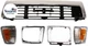 Grille Assembly KIT for Toyota Pickup 1989-1991 Four Wheel Drive, Chrome Shell w