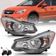 Headlight For 2012-2015 Subaru Impreza XV Crosstrek Chrome Headlamp w/Bulbs 
