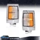 Fit For 1990-1997 Nissan D21 Parking Corner Side Marker Signal Light Lamp Chrome