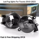 Pair LED Fog Lights for Toyota Tacoma 4Runner Tundra RAV4 2010-2023 Driving Lamp