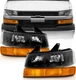 For 2003-2023 Chevy Express GMC Savana Van Headlights w Bumper Signal Lamps Set
