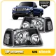 Fits 2001-2011 Ford Ranger XL XLT Headlights Assembly Black Housing Left+Right
