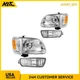 Headlight Assembly Set For 2001-2004 Toyota Tacoma Halogen Amber Turn Signal
