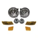 8Pcs Headlight Fog L R Park Marker For Jeep Liberty 05-07 Unpainted 55156767AD