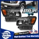 Headlights Assembly+Corner Light For 2001-2004 Toyota Tacoma Black Lamp