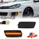For 2010-2014 VW MK6 Golf GTI Front Amber LED Side Marker Light Lamp Smoked Pair
