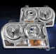 FOR 2005-2010 CHRYSLER 300 REPLACEMENT HEADLIGHT HEADLAMP LAMP CHROME LH+RH PAIR
