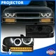 Fits 1998-2004 Chevy S10 Blazer LED Halo Projector Headlights+LED Bumper Lights