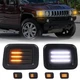 For 2003-2009 Hummer H2 Smoke Switchback LED Front Bumper DRL Turn Signal Lights