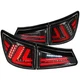 Jet Black Fits 2006-2008 Lexus Is250 Is350 Isf Led Tube Tail Lights Brake Lamps