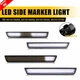 Front Rear LED Side Marker Lights Dynamic Scan White 2015-2022 Dodge Challenger