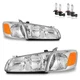 Pair Headlights For 2000-2001 Toyota Camry Chrome Headlamp+Corner Lights w/Bulbs
