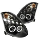 Fits Black 2003-2007 Infiniti G35 Coupe Led Halo Projector Headlights Left+Right