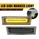 2x Amber LED Side Marker Lights For Chevrolet GMC K5 Suburban 1981-91 Smoked EXV