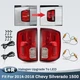 Halogen Upgrade To LED Tail Lights For 2014-2018 Chevy Silverado 1500 Red Pair