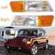 Car LED Turn Signal Blinker Corner Lights Housing Fit For Jeep Patriot 2007-2014