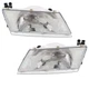 For 95-98 Sentra & 200SX Headlight Headlamp Halogen Head Light w/Bulb PAIR SET