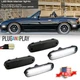 4x Smoke Front + Rear White LED Side Marker Light FOR MAZDA MX-5 MIATA 1990-2005