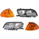 Headlamp Kit For 1999-2000 BMW 323i Left and Right Side Halogen w/ bulb(s) 4 Pc