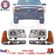 Headlights + Park Lights Left & Right For 1999-2000 GMC Yukon Cadillac Escalade