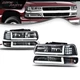 Fits For 99-02 Chevy Silverado 00-06 Tahoe LED DRL Bar Headlights & Bumper Lamps