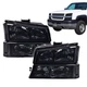 Black Headlights Fit For Chevy Silverado 1500 2500 3500 2003-2006 Bumper Lamps 