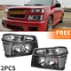 Black Headlights Assembly+Bumper Lights For 2004-2012 GMC Canyon Chevy Colorado Black Headlights Assembly+Bumper Lights For 2004-2012 GMC Canyon Chevy Colorado