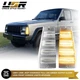Clear Front Corner Light w/ Amber LED Set L+R For 84-96 Jeep Cherokee Comanche