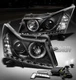 11-14 CHEVY CRUZE HALO LED BLACK PROJECTOR HEAD LIGHTS LAMP+DRL+6000K HID BUMPER