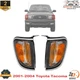 Corner Lights Chrome Trim LH RH Set w/Bulbs for 2001-2004 Toyota Tacoma