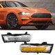Pair LED Fog Lights For 2018-2019 Ford Mustang Turn Signal Lamp Bars Left Right