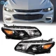 Headlight For Chevy Malibu 2016 2017 2018 Halogen Clear Black Right & Left Side
