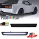 2PCS Smoke Lens White LED Rear Side Marker Lights For 2015-2023 Dodge Challenger