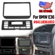 For 1992-98 BMW 3-Series E36 Square HVAC Faceplate & Double Din Head Unit Bezel